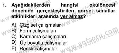 Görsel Sanatlar Eğitimi Dersi 2012 - 2013 Yılı (Vize) Ara Sınav Soruları 1. Soru