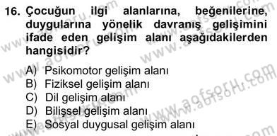 Görsel Sanatlar Eğitimi Dersi 2012 - 2013 Yılı (Vize) Ara Sınav Soruları 16. Soru