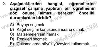Görsel Sanatlar Eğitimi Dersi 2012 - 2013 Yılı (Vize) Ara Sınav Soruları 2. Soru