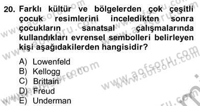 Görsel Sanatlar Eğitimi Dersi 2012 - 2013 Yılı (Vize) Ara Sınav Soruları 20. Soru