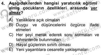 Görsel Sanatlar Eğitimi Dersi 2012 - 2013 Yılı (Vize) Ara Sınav Soruları 4. Soru