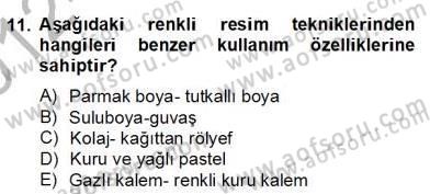 Görsel Sanatlar Eğitimi Dersi 2012 - 2013 Yılı (Final) Dönem Sonu Sınav Soruları 11. Soru