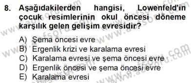 Görsel Sanatlar Eğitimi Dersi 2012 - 2013 Yılı (Final) Dönem Sonu Sınav Soruları 8. Soru