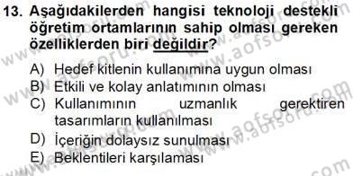 Görsel Sanatlar Eğitimi Dersi 2013 - 2014 Yılı Tek Ders Sınav Soruları 13. Soru
