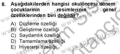 Görsel Sanatlar Eğitimi Dersi 2013 - 2014 Yılı Tek Ders Sınav Soruları 8. Soru