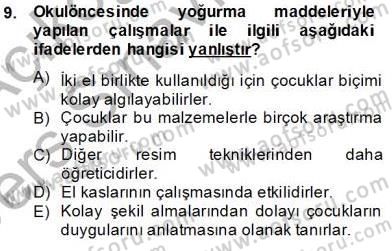 Görsel Sanatlar Eğitimi Dersi 2013 - 2014 Yılı Tek Ders Sınav Soruları 9. Soru