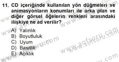 Görsel Sanatlar Eğitimi Dersi 2014 - 2015 Yılı (Final) Dönem Sonu Sınav Soruları 11. Soru