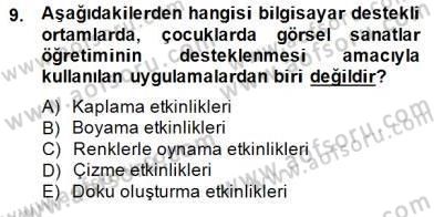 Görsel Sanatlar Eğitimi Dersi 2014 - 2015 Yılı (Final) Dönem Sonu Sınav Soruları 9. Soru