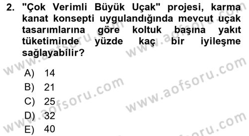 Havacılık Ekonomisi Dersi 2023 - 2024 Yılı (Vize) Ara Sınav Soruları 2. Soru