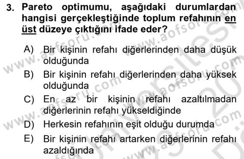 Havacılık Ekonomisi Dersi 2023 - 2024 Yılı (Vize) Ara Sınav Soruları 3. Soru