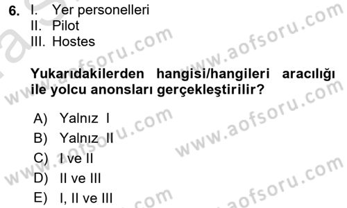 Haberleşme ve Seyrüsefer Sistemleri Dersi 2022 - 2023 Yılı (Vize) Ara Sınav Soruları 6. Soru