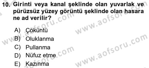 Havacılık Bakım Yönetimi Dersi 2023 - 2024 Yılı (Final) Dönem Sonu Sınav Soruları 10. Soru