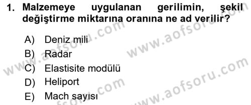 Havacılık Bakım Yönetimi Dersi 2023 - 2024 Yılı Yaz Okulu Sınav Soruları 1. Soru