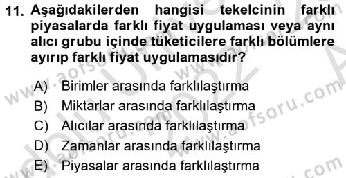 Havayolu İşletmelerinde Finansal Yönetim Dersi Ara Sınavı Deneme Sınav Soruları 11. Soru