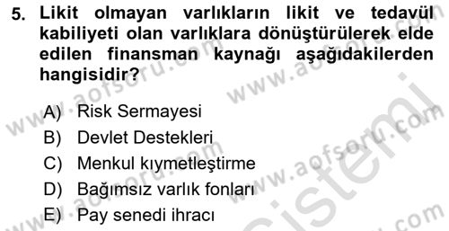 Havayolu İşletmelerinde Finansal Yönetim Dersi 2022 - 2023 Yılı (Final) Dönem Sonu Sınav Soruları 5. Soru