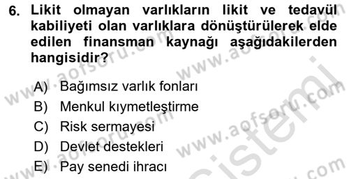 Havayolu İşletmelerinde Finansal Yönetim Dersi 2023 - 2024 Yılı (Final) Dönem Sonu Sınav Soruları 6. Soru