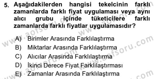 Havayolu İşletmelerinde Finansal Yönetim Dersi 2023 - 2024 Yılı Yaz Okulu Sınav Soruları 5. Soru