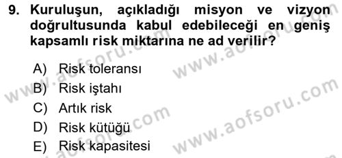 Havayolu İşletmelerinde Finansal Yönetim Dersi 2024 - 2025 Yılı (Final) Dönem Sonu Sınav Soruları 9. Soru