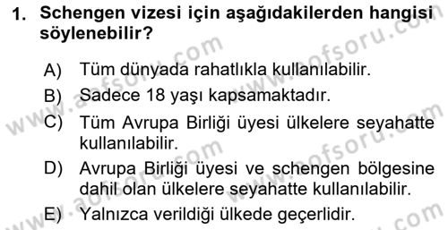 Temel Harekat Hizmetleri ve Ramp Dersi 2022 - 2023 Yılı Yaz Okulu Sınav Soruları 1. Soru
