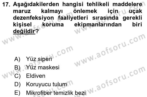 Temel Harekat Hizmetleri ve Ramp Dersi 2022 - 2023 Yılı Yaz Okulu Sınav Soruları 17. Soru