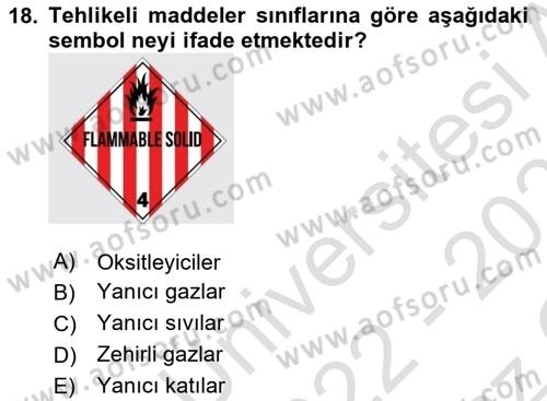 Temel Harekat Hizmetleri ve Ramp Dersi 2022 - 2023 Yılı Yaz Okulu Sınav Soruları 18. Soru