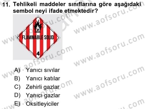 Temel Harekat Hizmetleri ve Ramp Dersi 2023 - 2024 Yılı (Final) Dönem Sonu Sınav Soruları 11. Soru