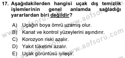 Temel Harekat Hizmetleri ve Ramp Dersi 2023 - 2024 Yılı (Final) Dönem Sonu Sınav Soruları 17. Soru