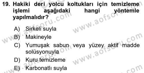 Temel Harekat Hizmetleri ve Ramp Dersi 2023 - 2024 Yılı (Final) Dönem Sonu Sınav Soruları 19. Soru