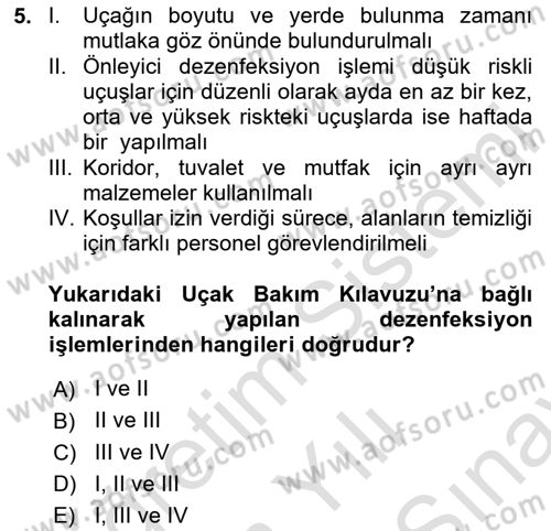 Temel Harekat Hizmetleri ve Ramp Dersi 2023 - 2024 Yılı (Final) Dönem Sonu Sınav Soruları 5. Soru