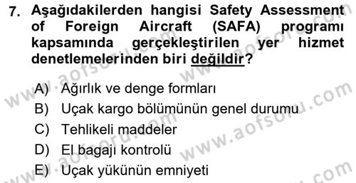 Temel Harekat Hizmetleri ve Ramp Dersi 2023 - 2024 Yılı (Final) Dönem Sonu Sınav Soruları 7. Soru