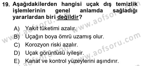 Temel Harekat Hizmetleri ve Ramp Dersi 2023 - 2024 Yılı Yaz Okulu Sınav Soruları 19. Soru