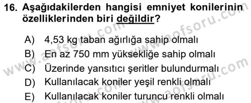 Temel Harekat Hizmetleri ve Ramp Dersi 2024 - 2025 Yılı (Vize) Ara Sınav Soruları 16. Soru