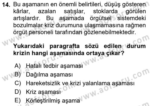 İnsan İlişkileri ve İletişim Dersi 2022 - 2023 Yılı (Final) Dönem Sonu Sınav Soruları 14. Soru