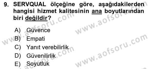 İnsan İlişkileri ve İletişim Dersi 2022 - 2023 Yılı (Final) Dönem Sonu Sınav Soruları 9. Soru