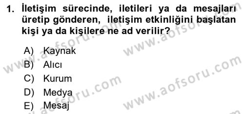 İnsan İlişkileri ve İletişim Dersi 2022 - 2023 Yılı Yaz Okulu Sınav Soruları 1. Soru