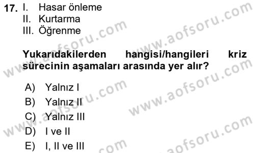 İnsan İlişkileri ve İletişim Dersi 2022 - 2023 Yılı Yaz Okulu Sınav Soruları 17. Soru