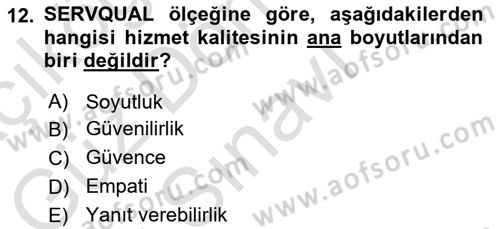 İnsan İlişkileri ve İletişim Dersi 2023 - 2024 Yılı (Final) Dönem Sonu Sınav Soruları 12. Soru