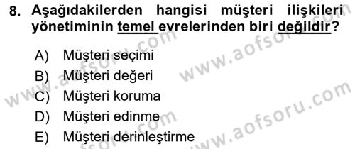 İnsan İlişkileri ve İletişim Dersi 2023 - 2024 Yılı (Final) Dönem Sonu Sınav Soruları 8. Soru