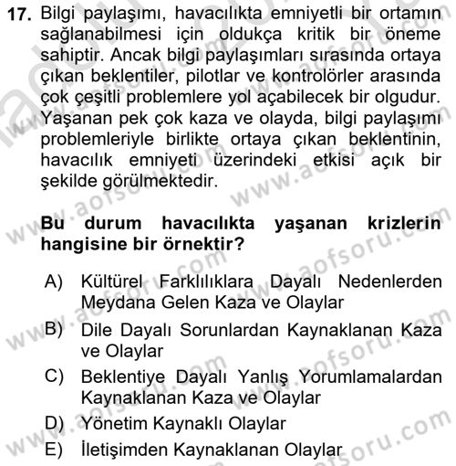 İnsan İlişkileri ve İletişim Dersi 2023 - 2024 Yılı Yaz Okulu Sınav Soruları 17. Soru