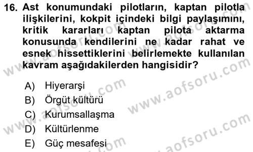 İnsan İlişkileri ve İletişim Dersi 2024 - 2025 Yılı (Vize) Ara Sınav Soruları 16. Soru