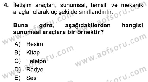 İnsan İlişkileri ve İletişim Dersi 2024 - 2025 Yılı (Vize) Ara Sınav Soruları 4. Soru