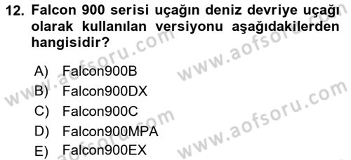 Hava Araçlari Ve Tipleri Dersi 2023 - 2024 Yılı (Vize) Ara Sınav Soruları 12. Soru