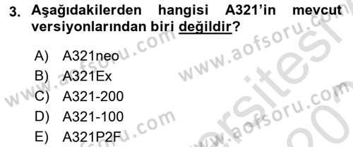 Hava Araçlari Ve Tipleri Dersi 2023 - 2024 Yılı (Vize) Ara Sınav Soruları 3. Soru