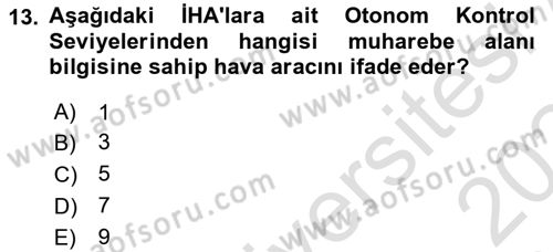 Hava Araçlari Ve Tipleri Dersi 2023 - 2024 Yılı (Final) Dönem Sonu Sınav Soruları 13. Soru
