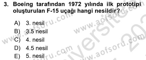 Hava Araçlari Ve Tipleri Dersi 2023 - 2024 Yılı (Final) Dönem Sonu Sınav Soruları 3. Soru