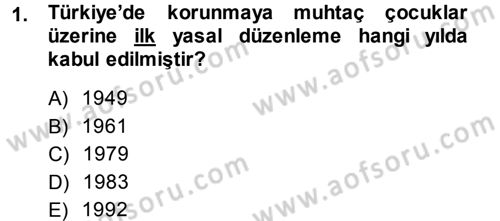 Sosyal Hizmete Giriş Dersi 2013 - 2014 Yılı (Final) Dönem Sonu Sınav Soruları 1. Soru