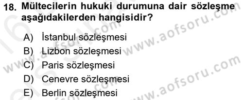 Sosyal Hizmete Giriş Dersi 2015 - 2016 Yılı Tek Ders Sınav Soruları 18. Soru