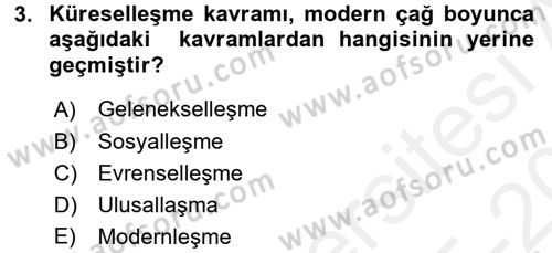 Sosyal Hizmete Giriş Dersi 2015 - 2016 Yılı Tek Ders Sınav Soruları 3. Soru