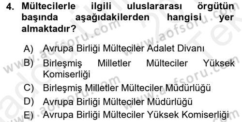 Sosyal Hizmete Giriş Dersi 2015 - 2016 Yılı Tek Ders Sınav Soruları 4. Soru