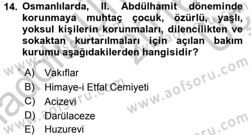 Sosyal Hizmete Giriş Dersi 2016 - 2017 Yılı 3 Ders Sınav Soruları 14. Soru